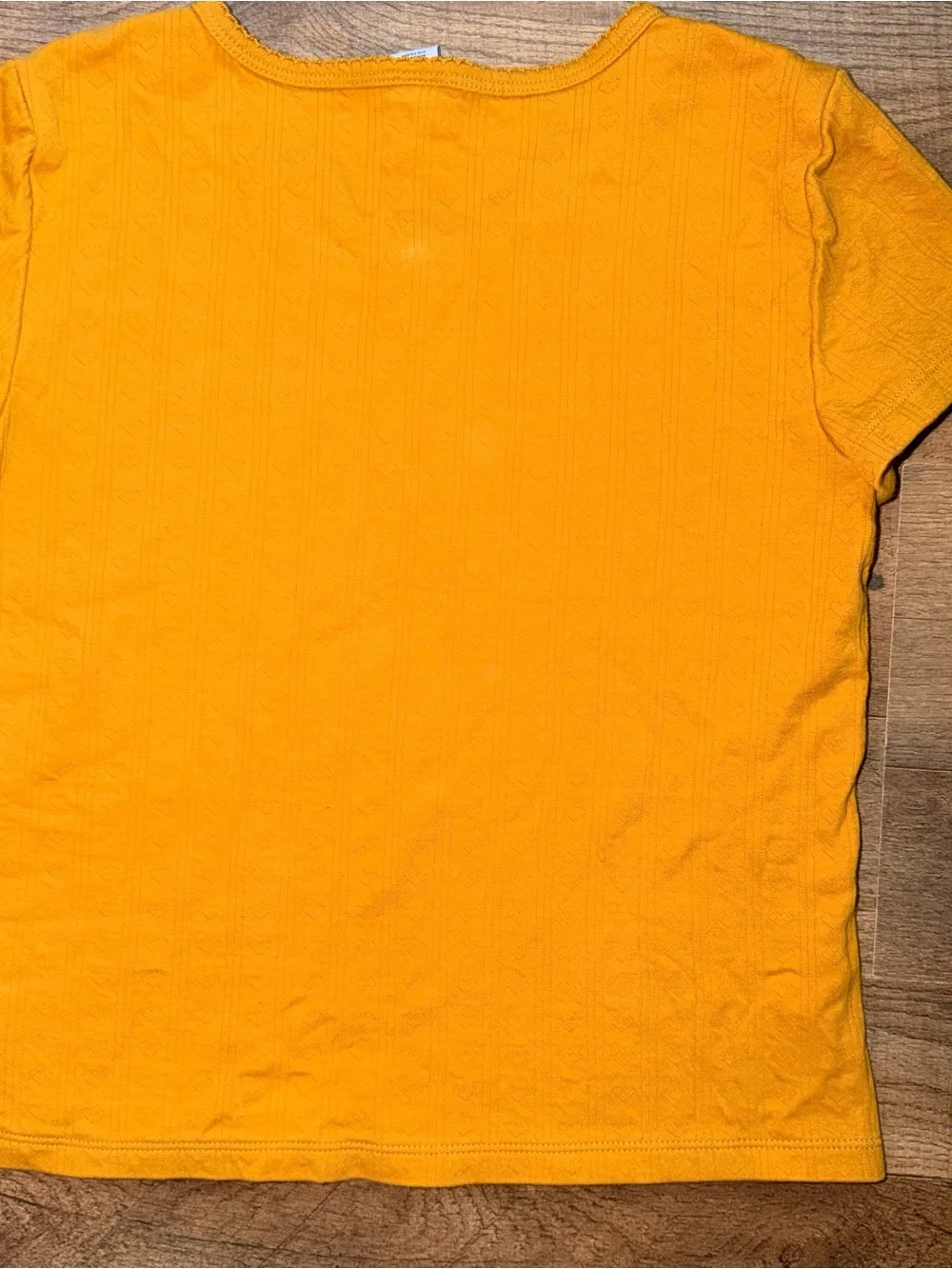 Old Navy Girls Mustard Yellow Short Sleeve Tee